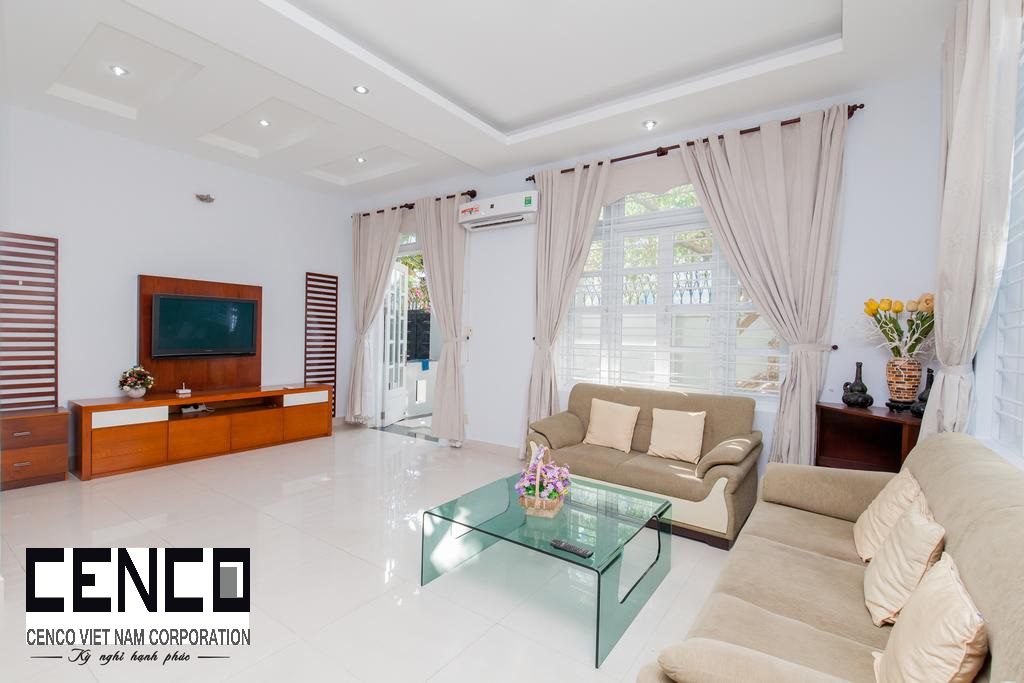 phòng khách villa 06